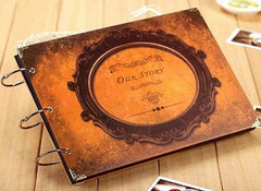 DIY Scrapbook Album Our Story Handmade Photo Memory Book Set