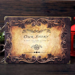 DIY Scrapbook Album Our Story Handmade Photo Memory Book Set