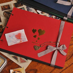 DIY Scrapbook Album Our Story Handmade Photo Memory Book Set