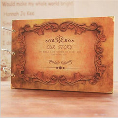 DIY Scrapbook Album Our Story Handmade Photo Memory Book Set