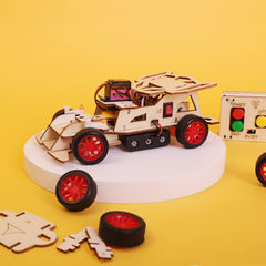 Steering Remote-Controlled Car DIY Kit, Educational STEM Toy