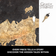 Wooden Game of Thrones Westeros Map Jigsaw Puzzle Board Set