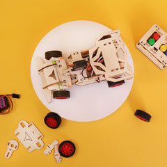 Steering Remote-Controlled Car DIY Kit, Educational STEM Toy