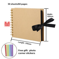 60–80 Pages Scrapbook Photo Album Wedding Anniversary Memory Craft Book