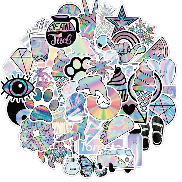 50pcs VSCO Girl Cartoon Watercolor Stickers DIY Scrapbook Decor Set