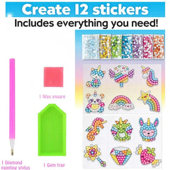 Big Gem Diamond Painting Kit - DIY Mosaic Art & Sticker Craft for Kids