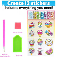 Big Gem Diamond Painting Kit - DIY Mosaic Art & Sticker Craft for Kids