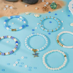 Ocean Summer Friendship Bracelet Clay Beads DIY Jewelry Kit Set