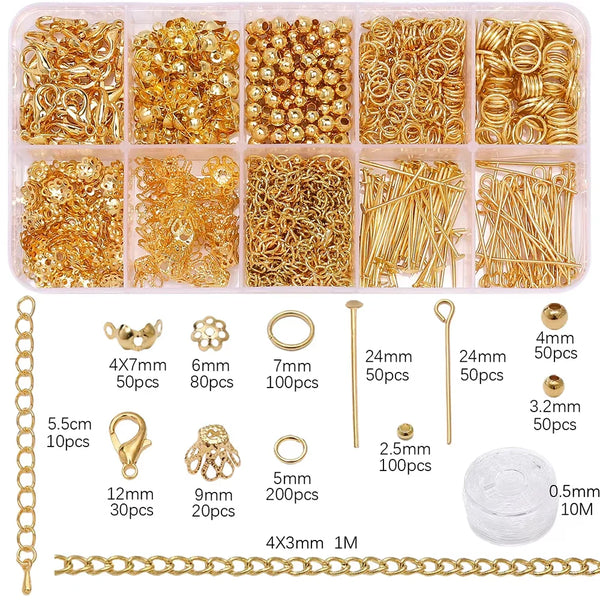 DIY Jewelry Making Starter Kit Earrings Necklaces Findings Craft Set