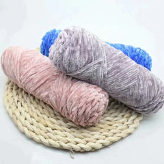 95g Chenille Velvet Yarn Soft Knitting Wool Crochet Craft Set