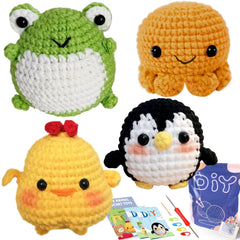 Animal Series Crochet Kit for Beginners DIY Knitting Starter Set