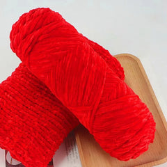 95g Chenille Velvet Yarn Soft Knitting Wool Crochet Craft Set