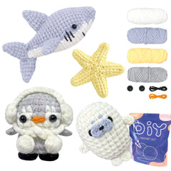 Animal Series Crochet Kit for Beginners DIY Knitting Starter Set