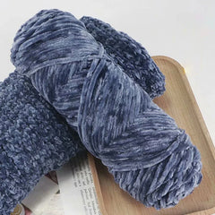 95g Chenille Velvet Yarn Soft Knitting Wool Crochet Craft Set