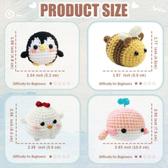Animal Series Crochet Kit for Beginners DIY Knitting Starter Set