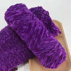 95g Chenille Velvet Yarn Soft Knitting Wool Crochet Craft Set