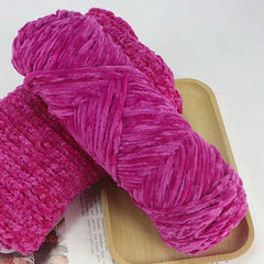 95g Chenille Velvet Yarn Soft Knitting Wool Crochet Craft Set