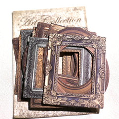 Vintage Frame Scrapbook Paper Set | 30pcs Junk Journal DIY Collage Material