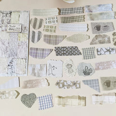 Vintage Paper Sticker Pack for Scrapbooking | 50 PCS Mixed Design Labels