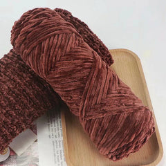 95g Chenille Velvet Yarn Soft Knitting Wool Crochet Craft Set