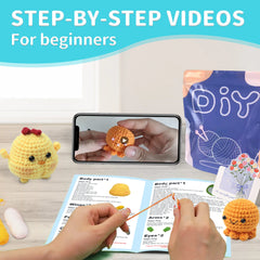 Animal Series Crochet Kit for Beginners DIY Knitting Starter Set