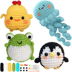 Animal Series Crochet Kit for Beginners DIY Knitting Starter Set