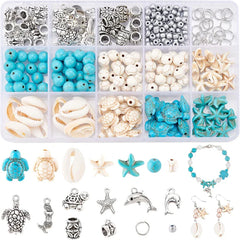 Ocean Summer Friendship Bracelet Clay Beads DIY Jewelry Kit Set