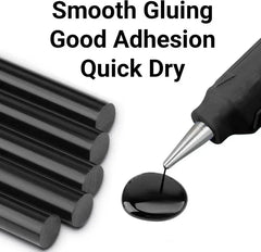 Black Hot Melt Glue Sticks - EVA Adhesive for DIY, Crafts, and General Repairs