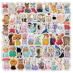 Calico Critters Sticker Pack 100/200pcs Waterproof Scrapbook Laptop Decor