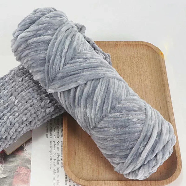 95g Chenille Velvet Yarn Soft Knitting Wool Crochet Craft Set