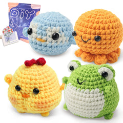 Animal Series Crochet Kit for Beginners DIY Knitting Starter Set