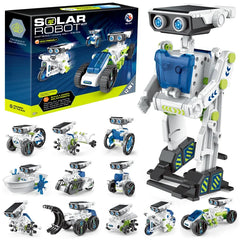 12-in-1 Solar Robot Science Kit - DIY Educational Building Toy, STEM Learning Tool for Kids