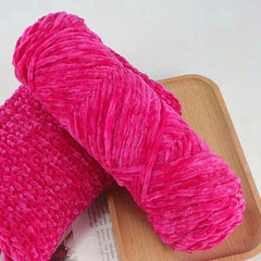 95g Chenille Velvet Yarn Soft Knitting Wool Crochet Craft Set
