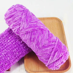 95g Chenille Velvet Yarn Soft Knitting Wool Crochet Craft Set