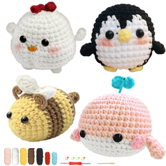 Animal Series Crochet Kit for Beginners DIY Knitting Starter Set
