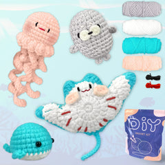 Animal Series Crochet Kit for Beginners DIY Knitting Starter Set