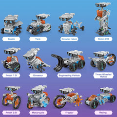 12-in-1 Solar Robot Science Kit - DIY Educational Building Toy, STEM Learning Tool for Kids