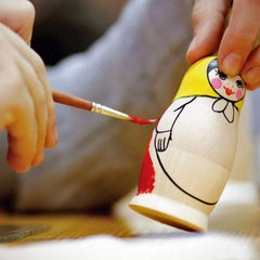 Set of 4 Unfinished Wooden Nesting Dolls DIY Craft Blanks for Painting 4 Inches