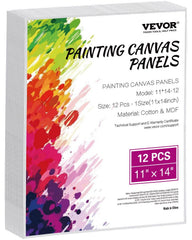 Canvas Boards for Painting 12 Pack 11 x 14 Inch Blank Canvases for Painting