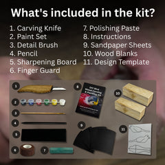 DIY Bird Wood Carving & Painting Kit